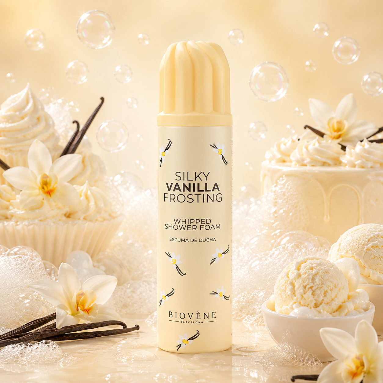 Mousse de douche gourmande