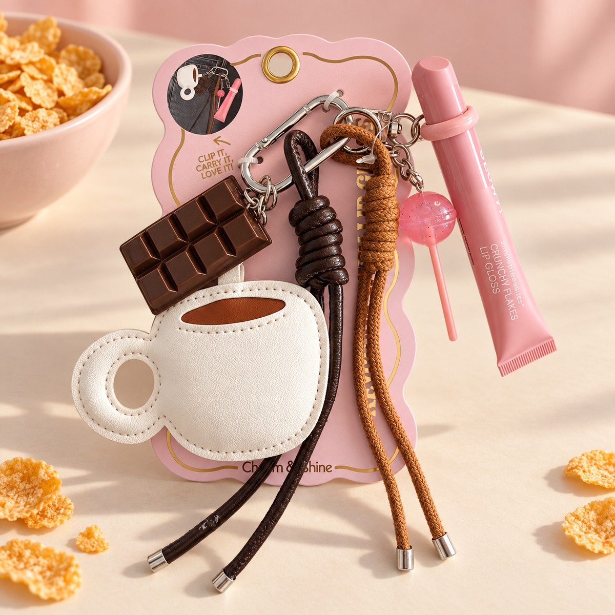 Coffret gloss &amp; porte-clés – Céréales
