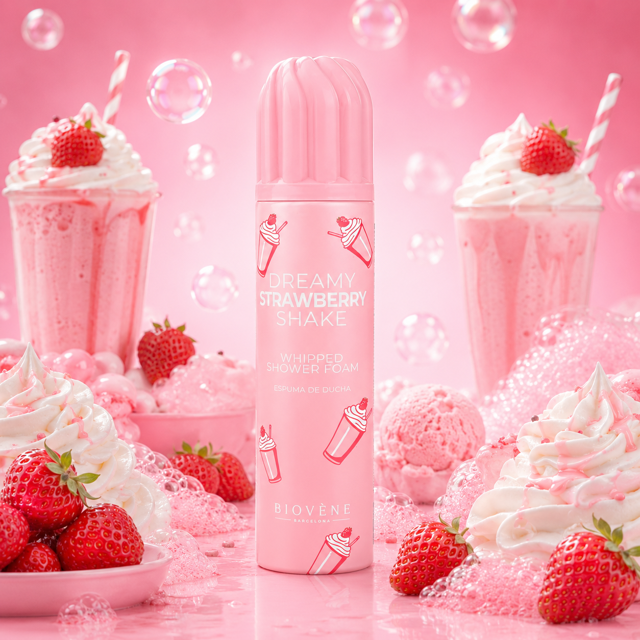 Mousse de douche gourmande