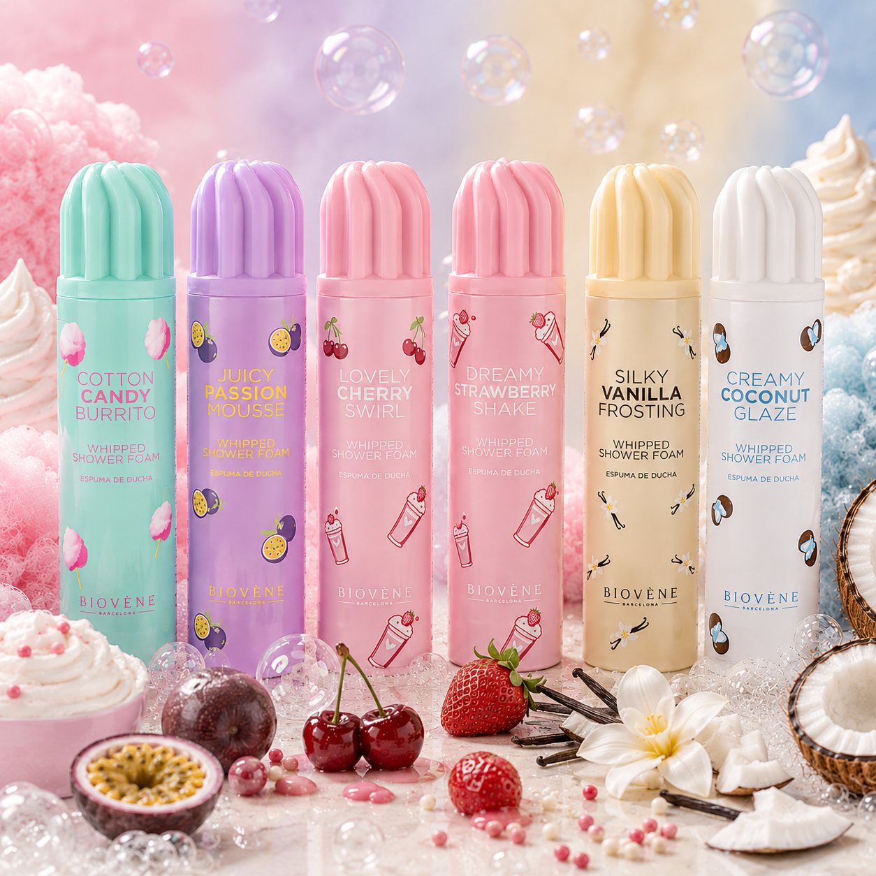 Mousse de douche gourmande