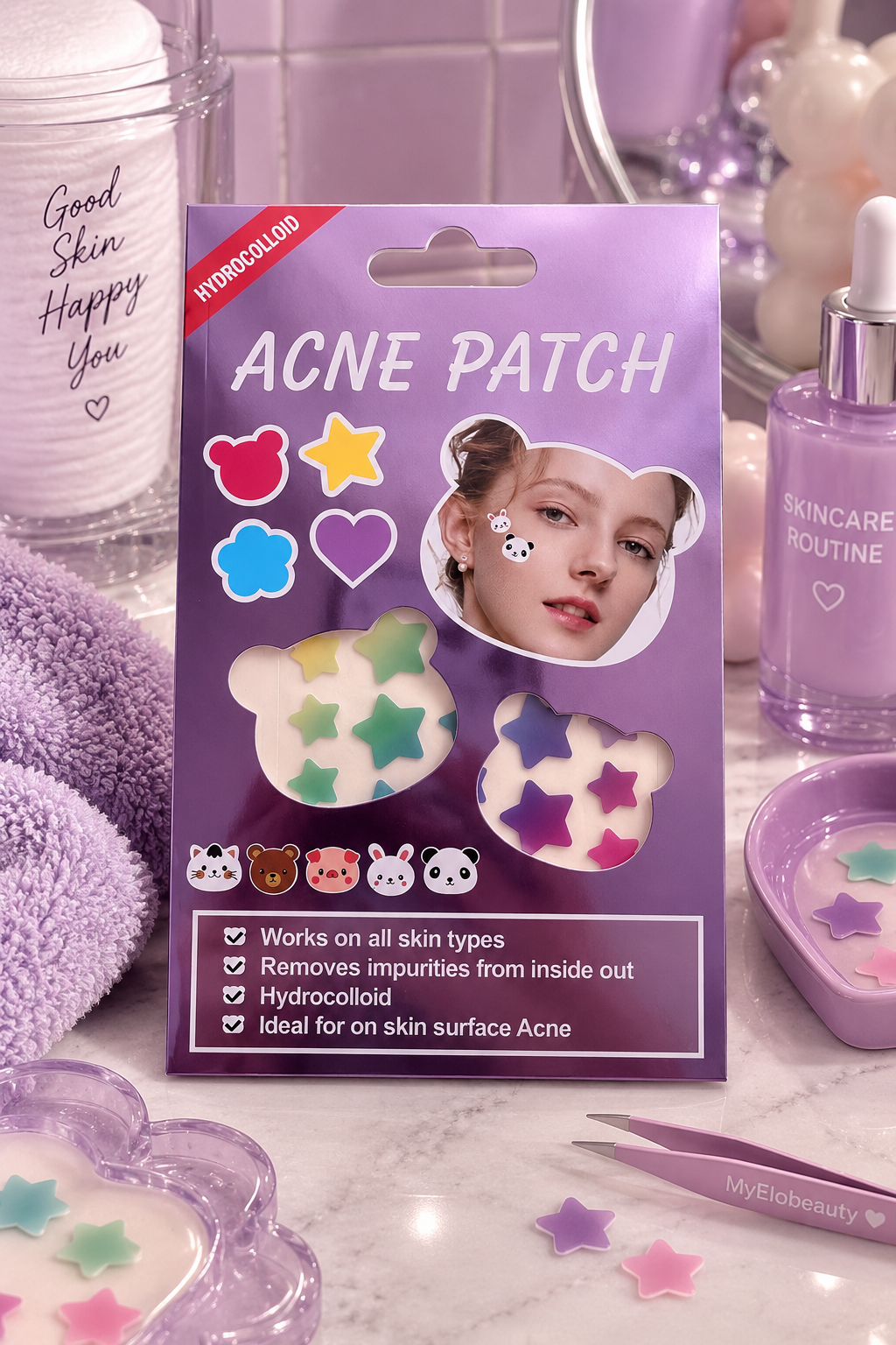 Patch acnés colorés
