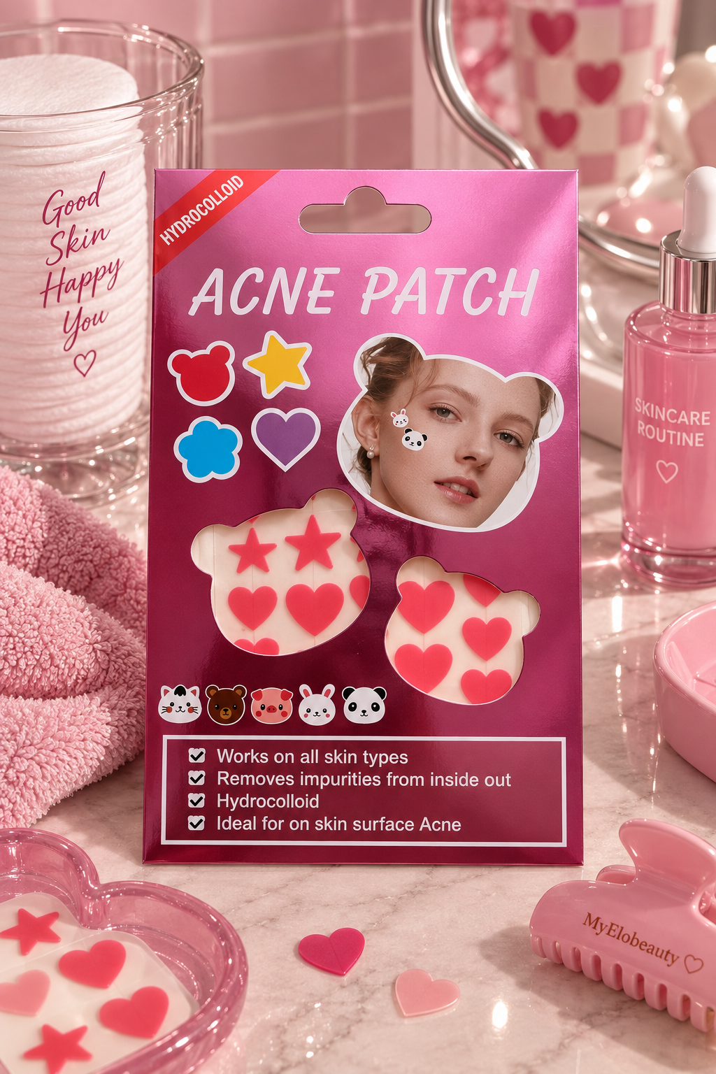 Patch acnés colorés